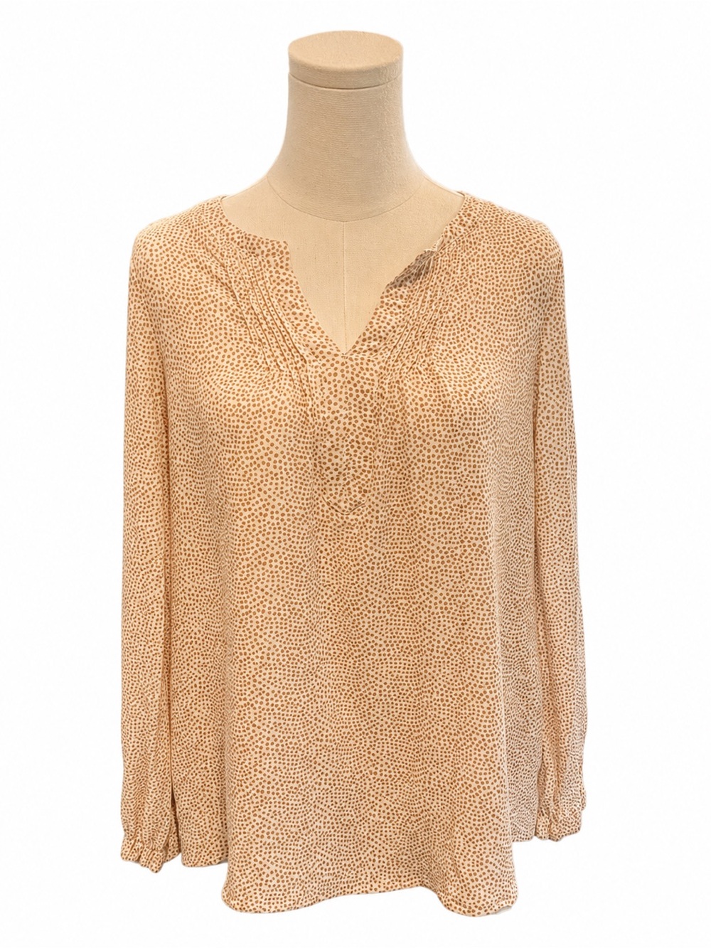 Vineyard Vines Women’s Medium Silk Cotton Blend Long Sleeve Pintuck Blouse